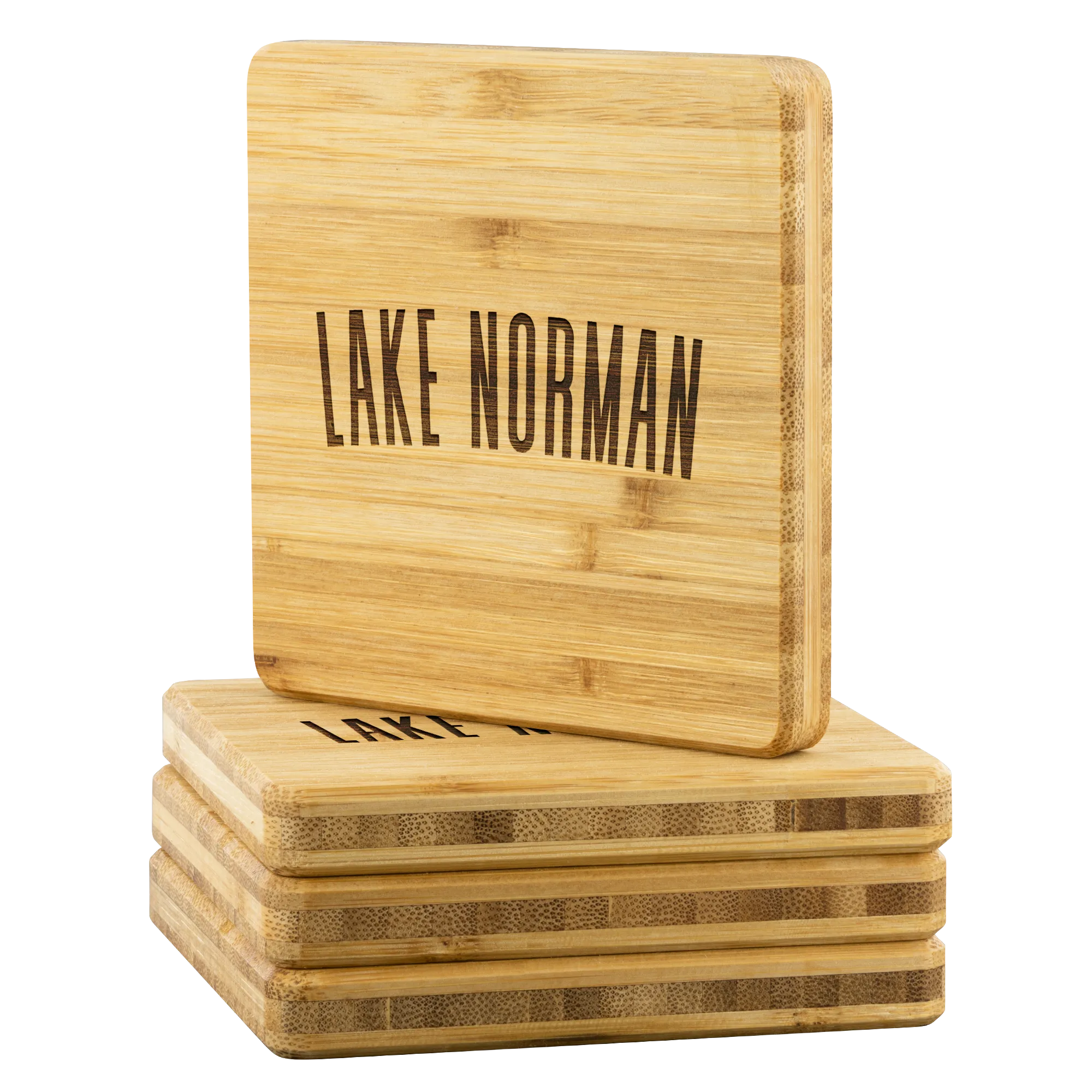 Lake Norman Bamboo Coasters