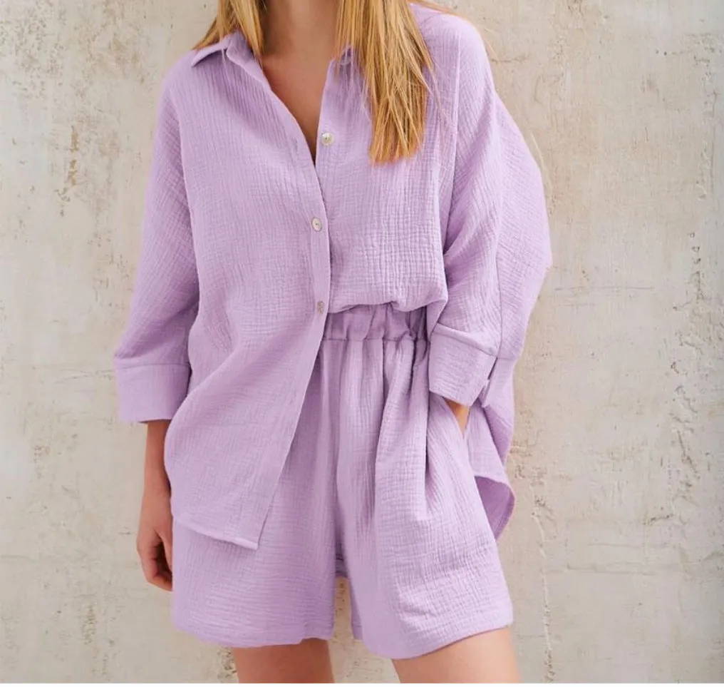 Lauren - Effortless Button-Up Lounge Set