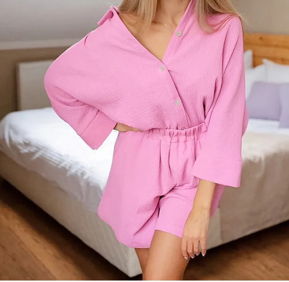 Lauren - Effortless Button-Up Lounge Set