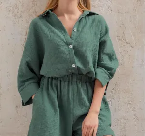Lauren - Effortless Button-Up Lounge Set