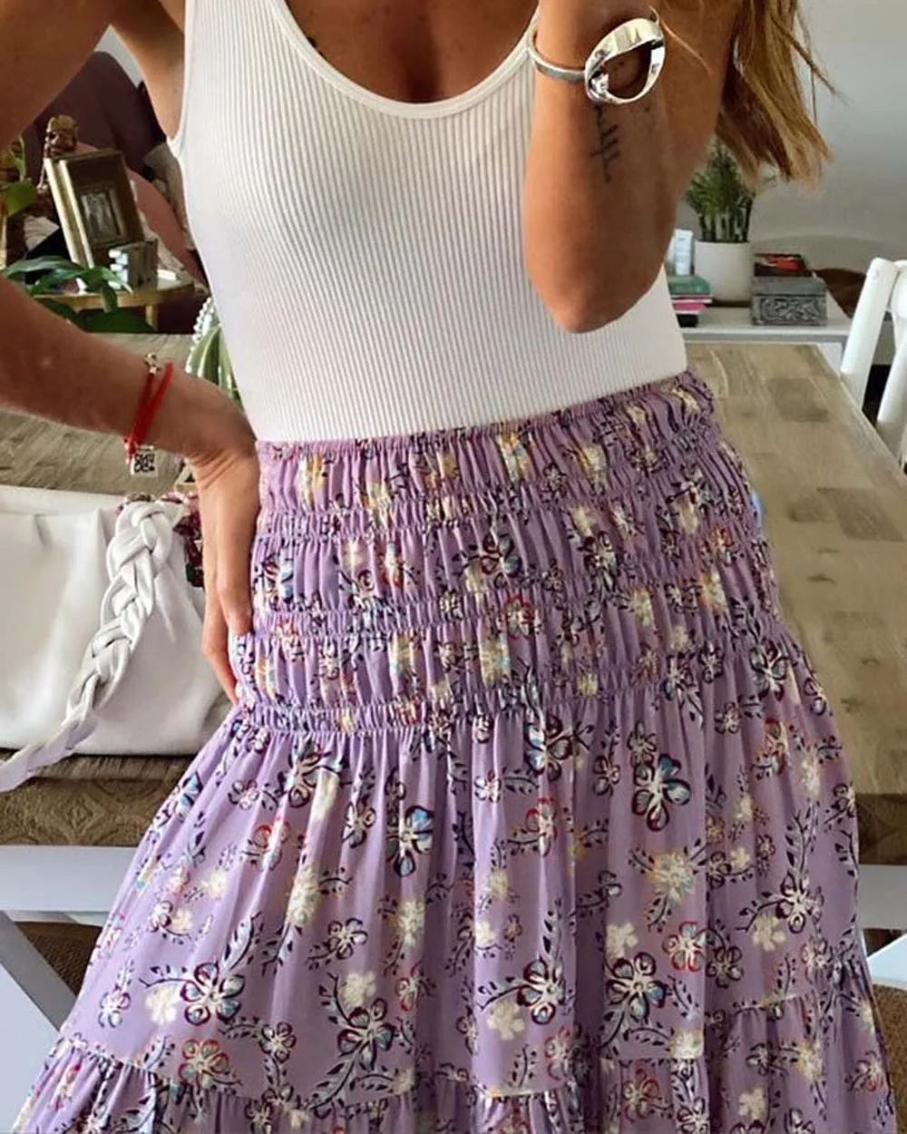 Lavender Shadows Maxi Skirt