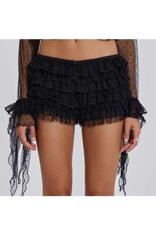 Layered Ruffle Shorts