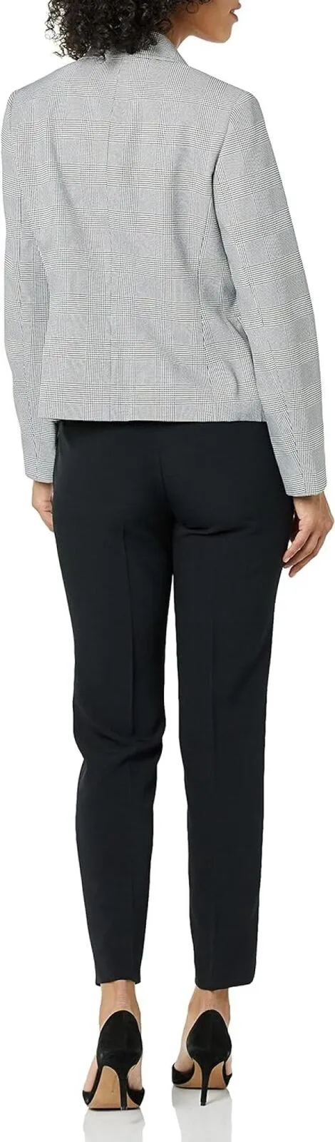Le Suit Women's Glen Slim Suit Pants 50042011 Black 4