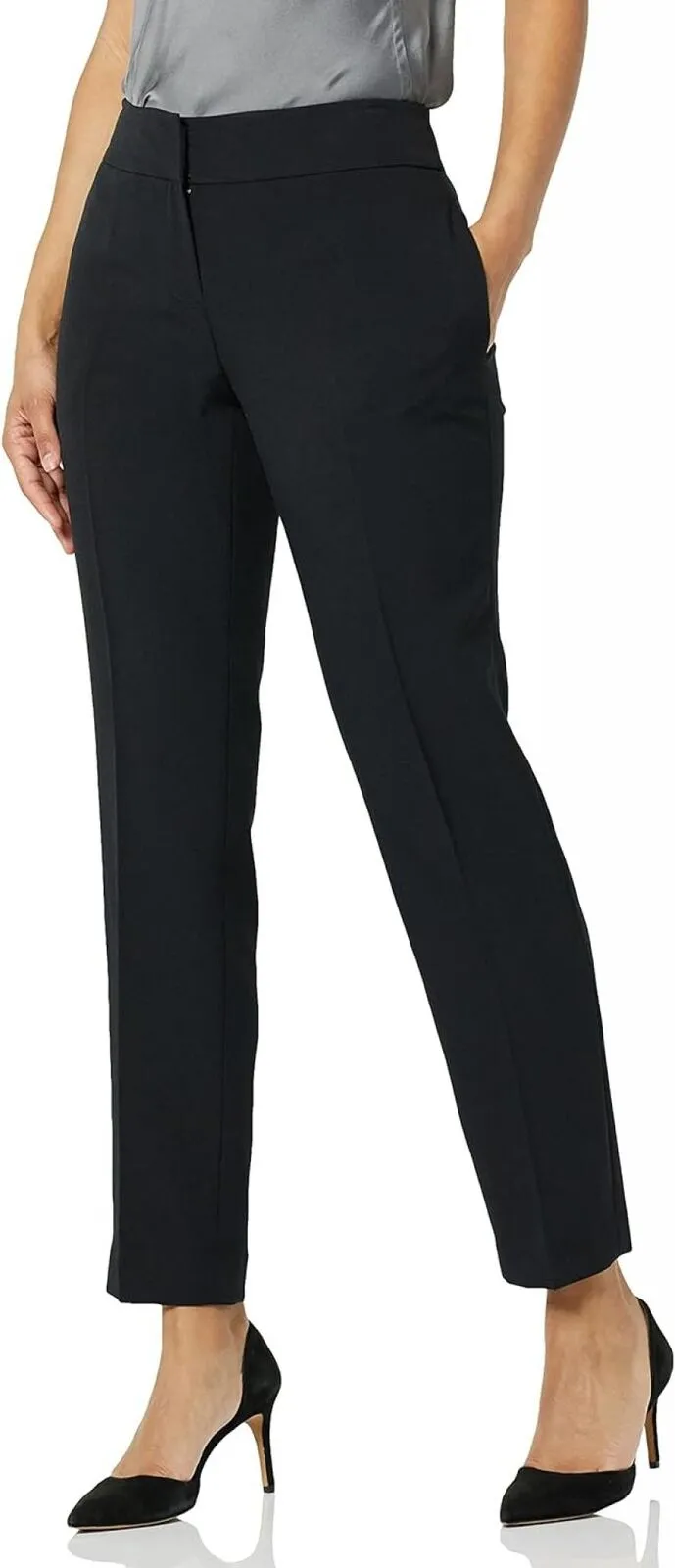 Le Suit Women's Glen Slim Suit Pants 50042011 Black 4