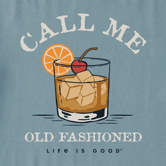 Life Is Good Men's Tee, Smoky Blue (Size M)