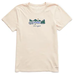 Life Is Good Women's Tee, Putty White (Size XL)
