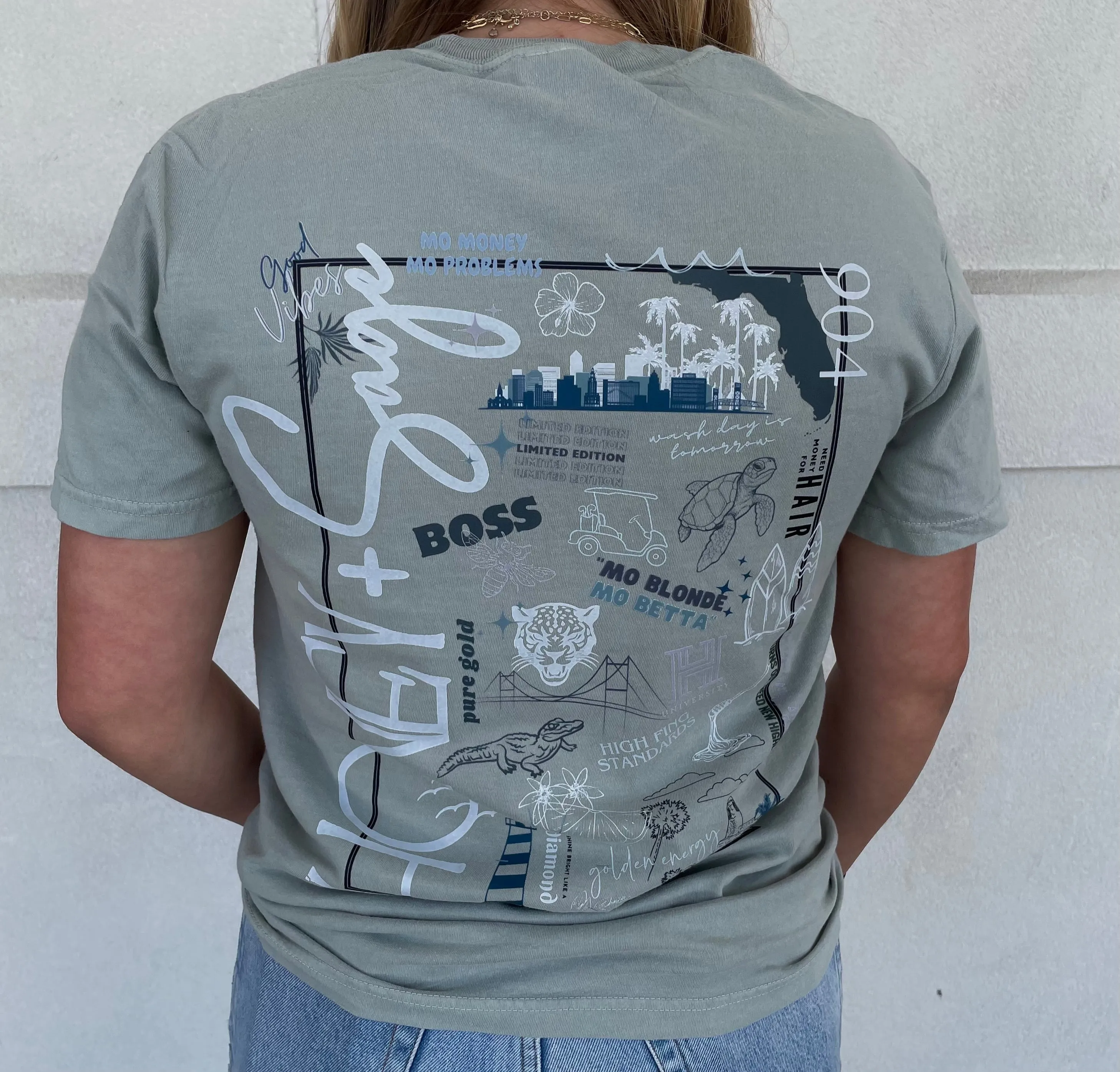 Light Blue Grey Duval STA T-Shirt | Honey   Sage Merch