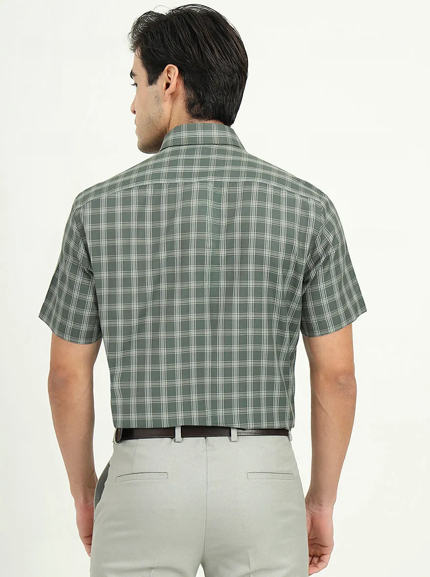 Light Green Solid Regular Fit Formal Shirt | Greenfire