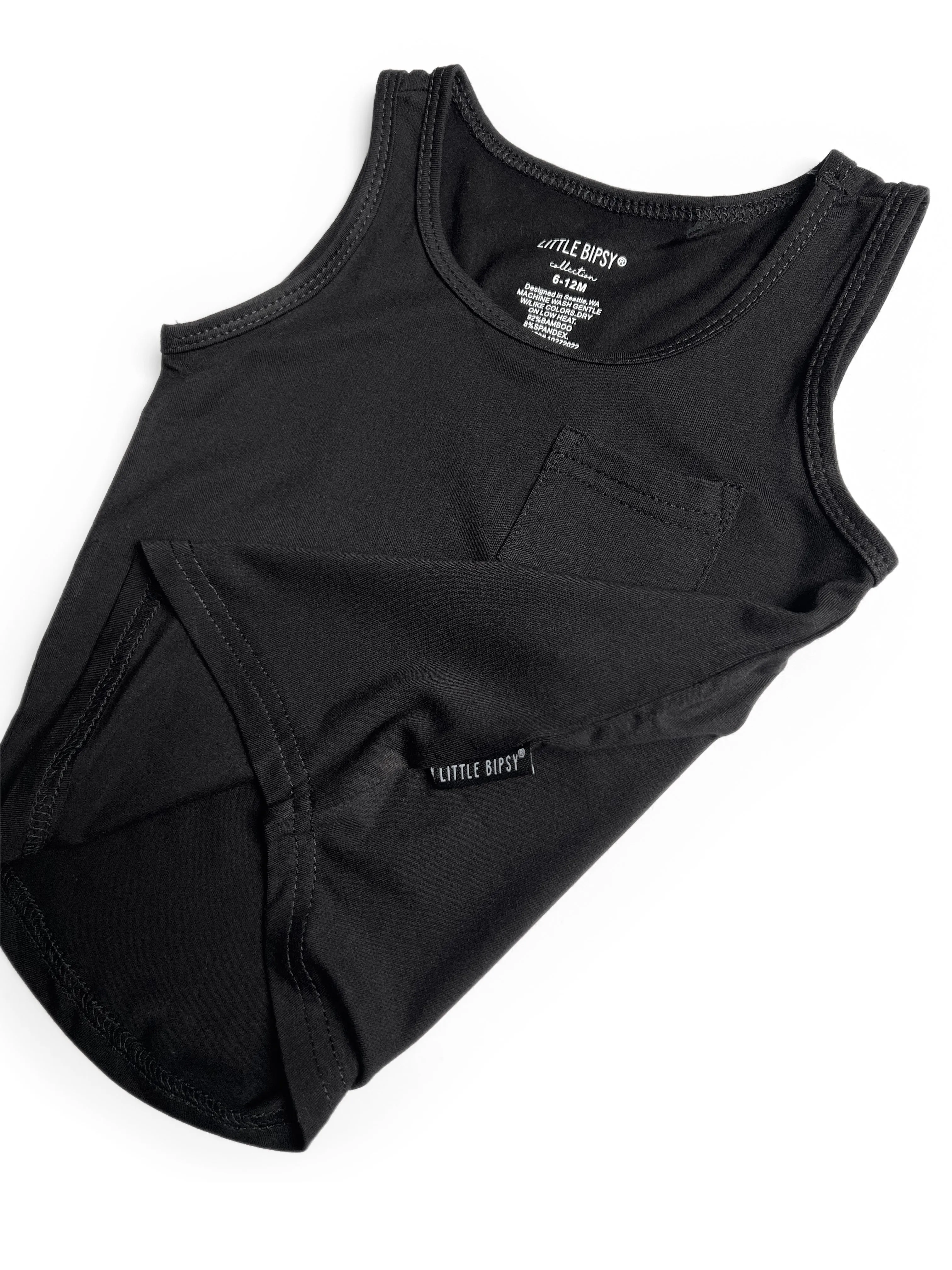 Little Bipsy Bamboo Tank - Black