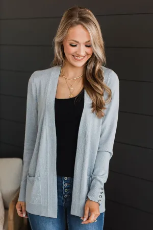 Love Without End Lurex Knit Cardigan- Silver