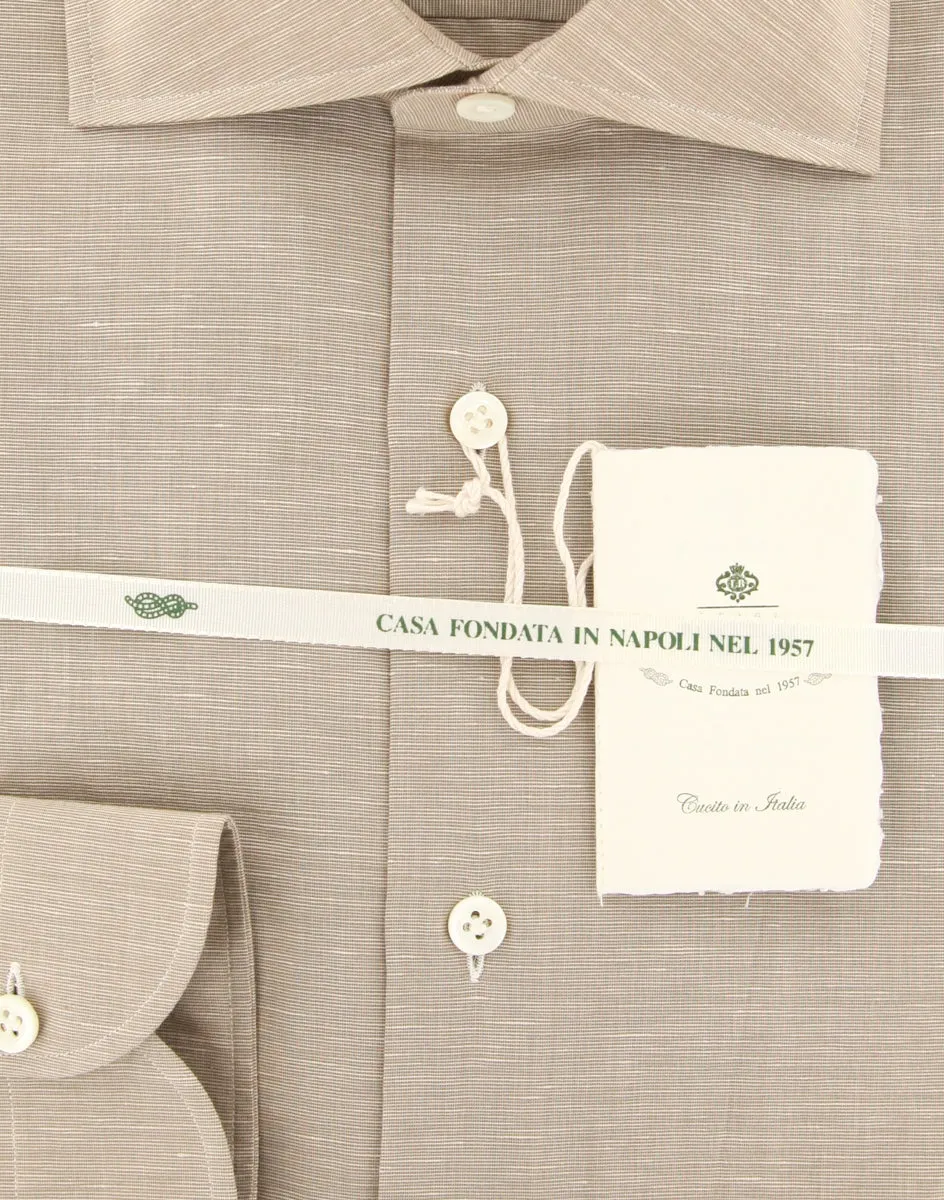 Luigi Borrelli Light Brown Shirt - Slim