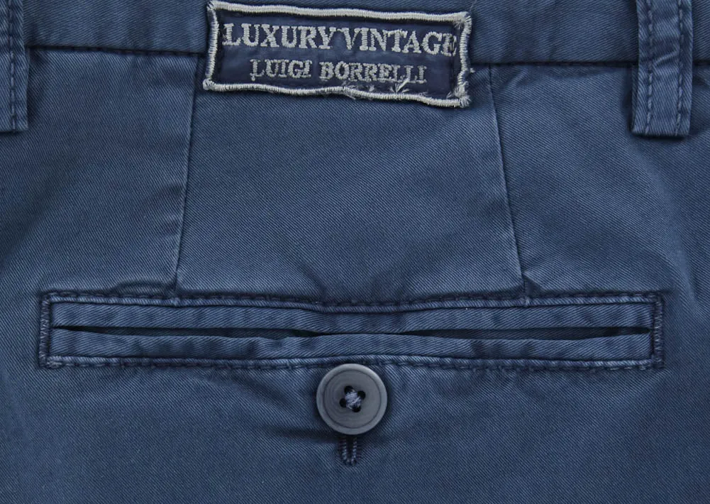 Luigi Borrelli Navy Blue Pants - 30 US / 46 EU