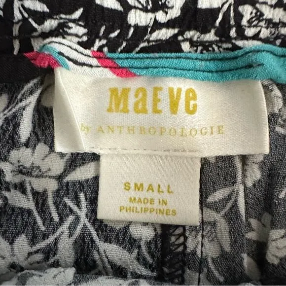 MAEVE by ANTHROPOLOGIE Floral Scarf Print Tie Belt Flowy Shorts Women’s Sz Small