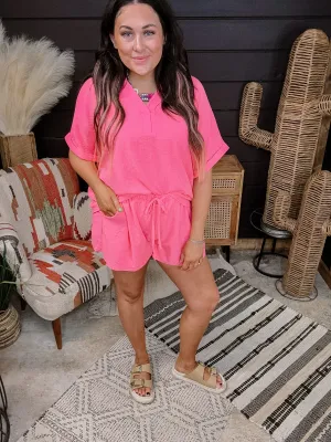 Magenta Pink Texture Dolman V