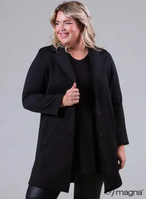 Magna Jacquard Blazer Blocks Design Black