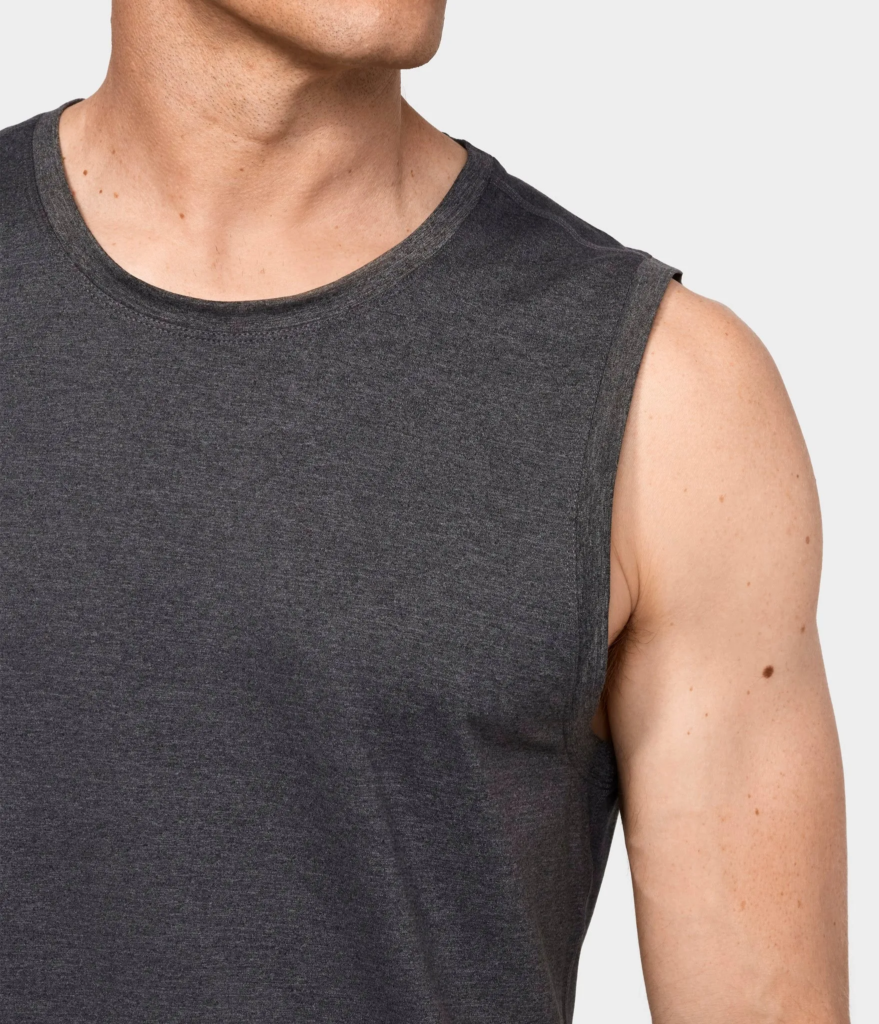 Manduka Apparel - Men's Cross Train Tank 01 - Heather Grey