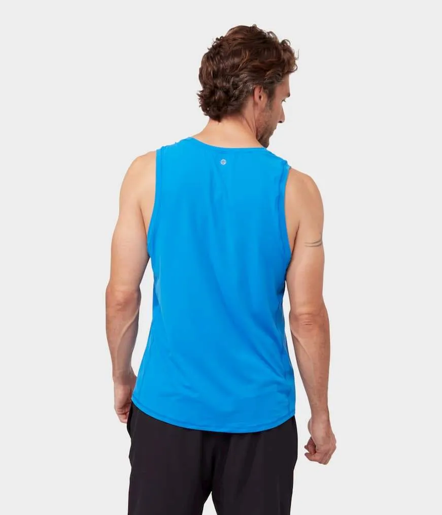 Manduka Apparel - Men's Tech Tank - Be Bold Blue