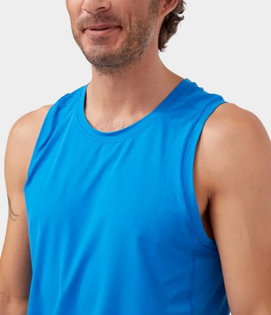 Manduka Apparel - Men's Tech Tank - Be Bold Blue