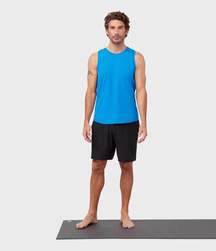 Manduka Apparel - Men's Tech Tank - Be Bold Blue
