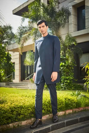 Mark- Navy blue Indo-western set