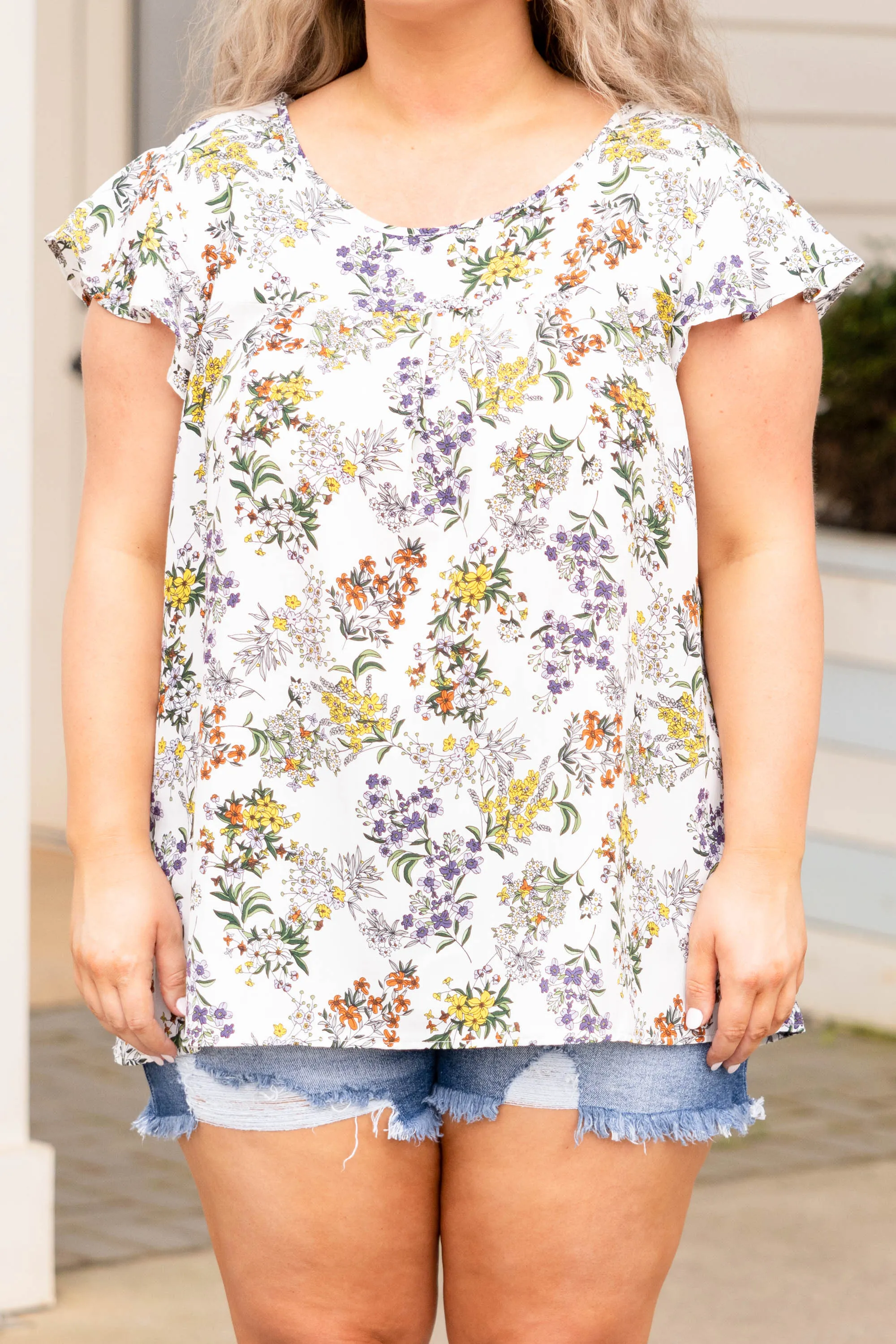 Meadow Moments Top, Off White