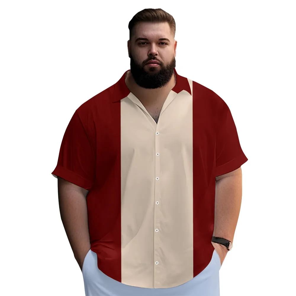Men's Classic Contrast Print Short Sleeve Shirt
