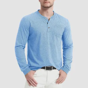 Men’s Classic Long Sleeve Button-Down Collar Tee