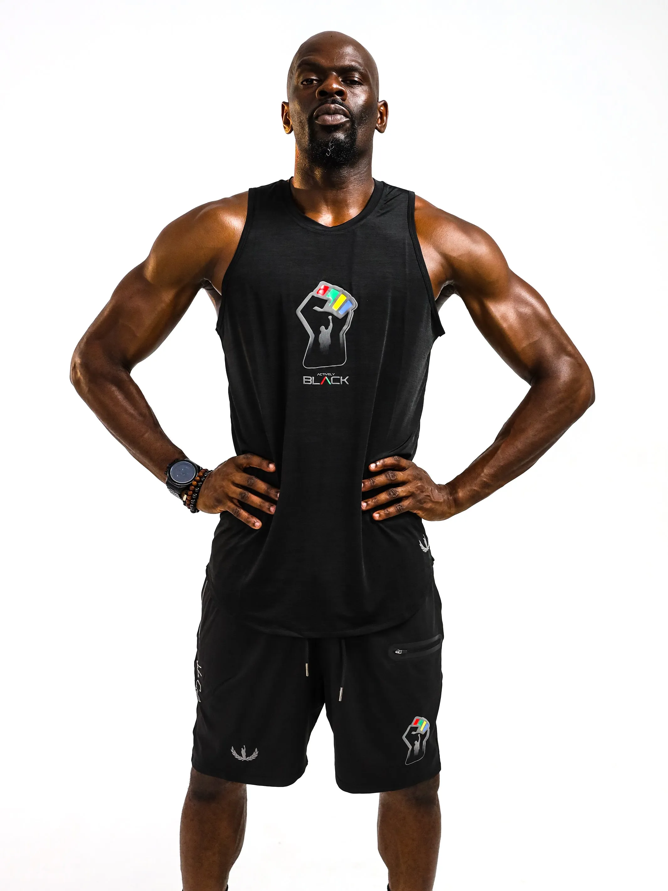 Men's John Carlos x Actively Black Performance Tank