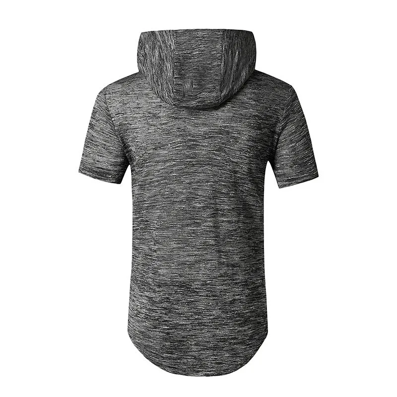 Men's Trend-Setters Hip-Hop Long Hooded Round Neck T-shirt