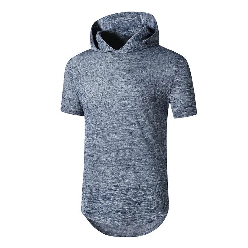 Men's Trend-Setters Hip-Hop Long Hooded Round Neck T-shirt