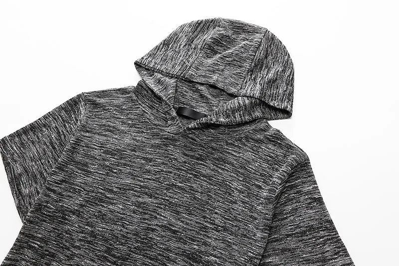 Men's Trend-Setters Hip-Hop Long Hooded Round Neck T-shirt