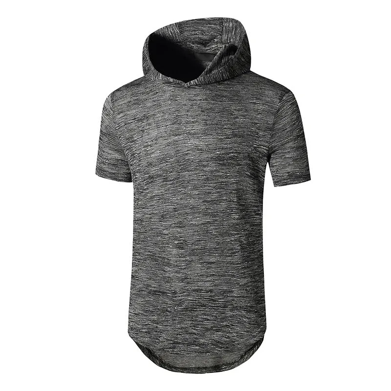 Men's Trend-Setters Hip-Hop Long Hooded Round Neck T-shirt