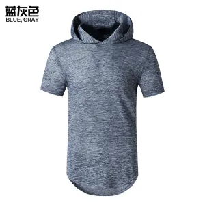 Men's Trend-Setters Hip-Hop Long Hooded Round Neck T-shirt