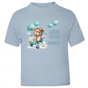 Mini Flyer personalised t-shirt blue design - various colour tops