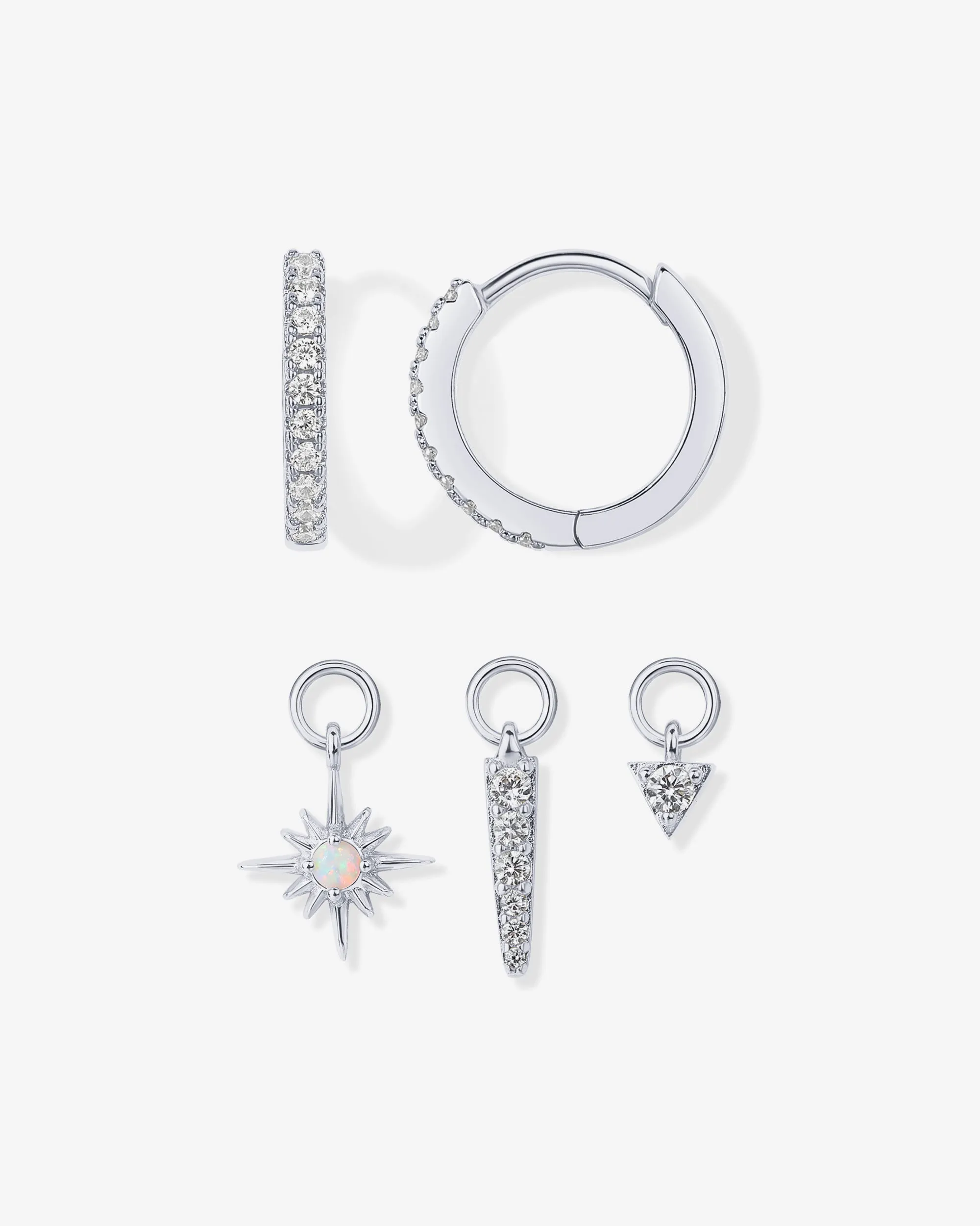 Mix and Match Huggie and Star Charm Set