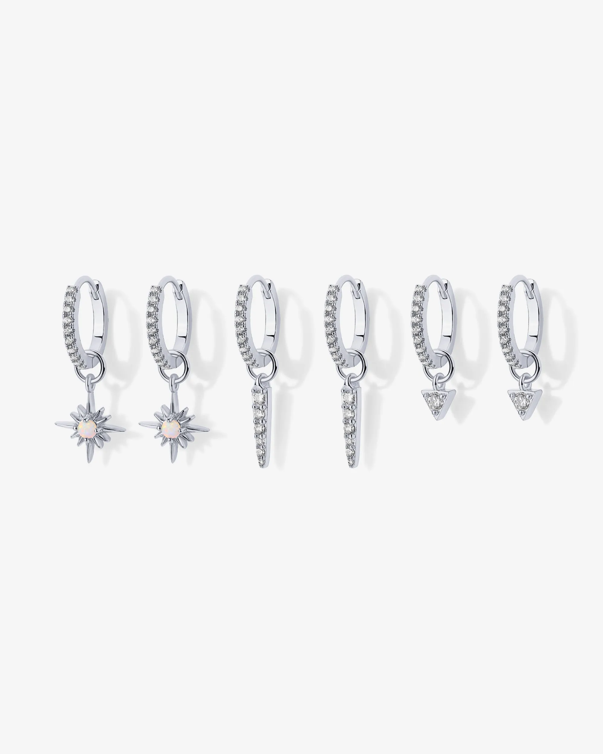 Mix and Match Huggie and Star Charm Set