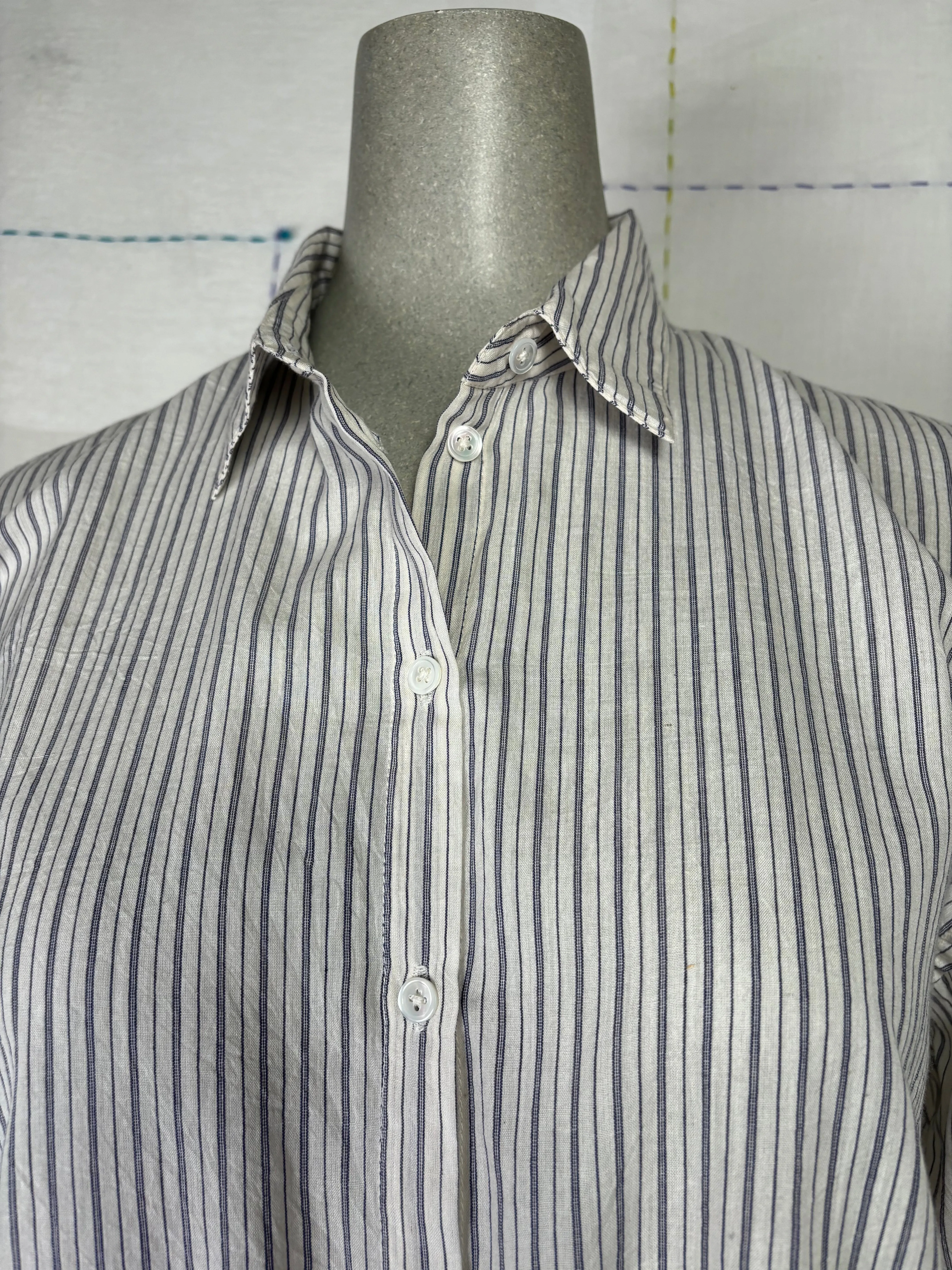 M.Patmos  ~  Bennett Shirt - Ivory Stripe