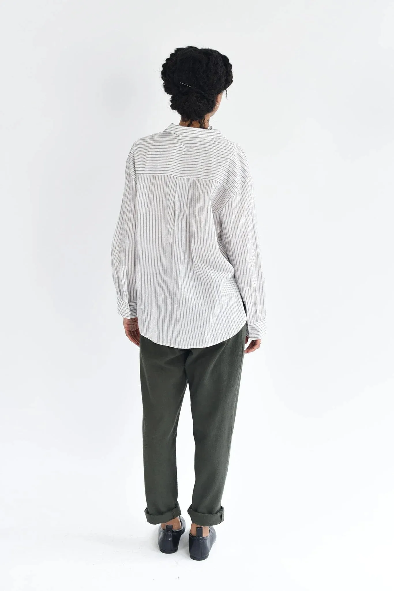 M.Patmos  ~  Bennett Shirt - Ivory Stripe