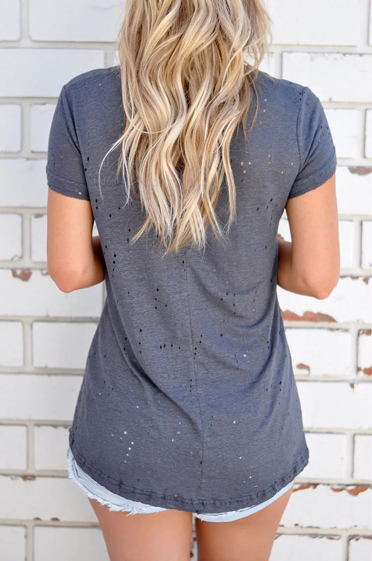 Navy Baby Short Sleeve Top