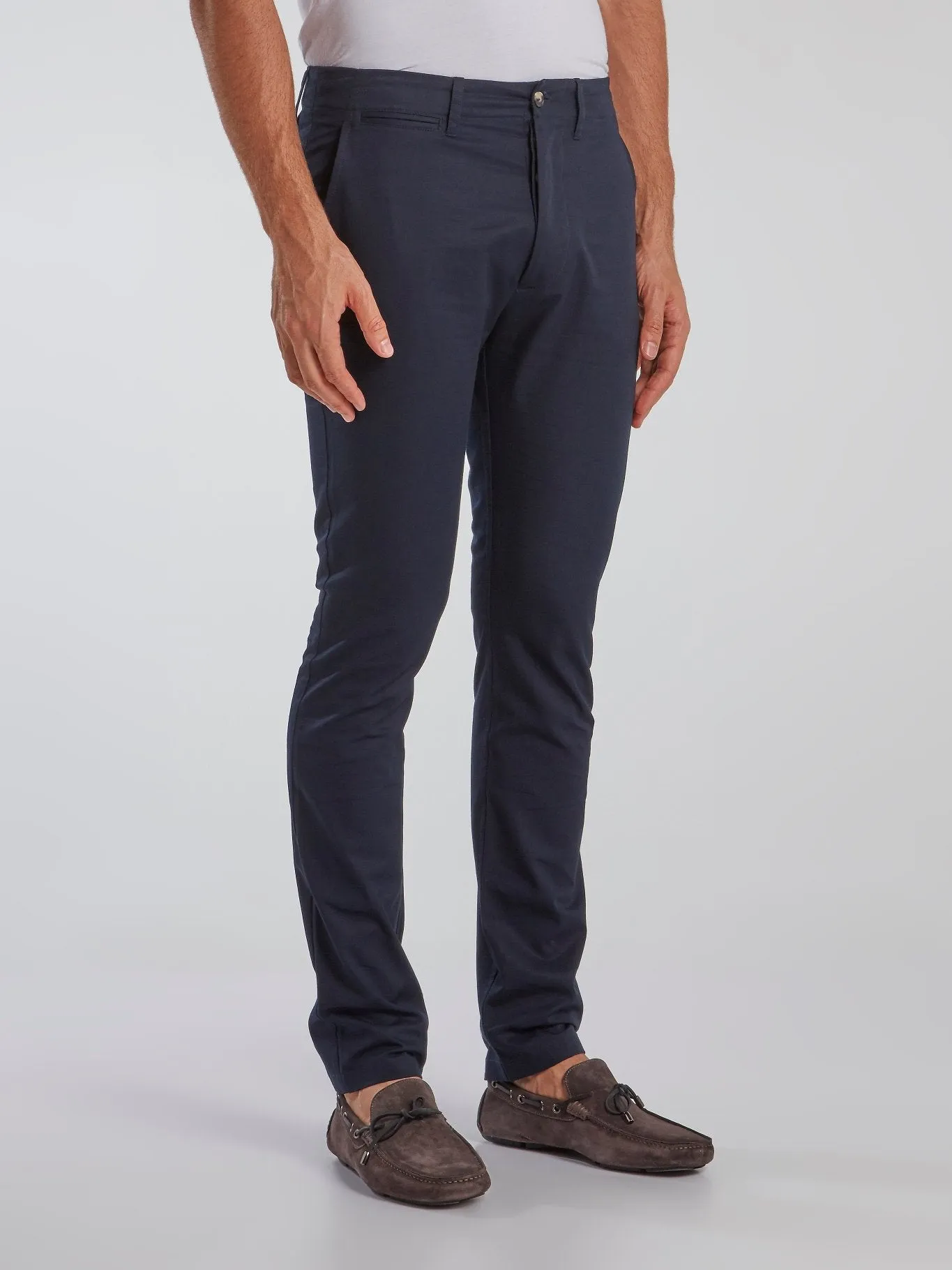Navy Slim Fit Chino Trousers