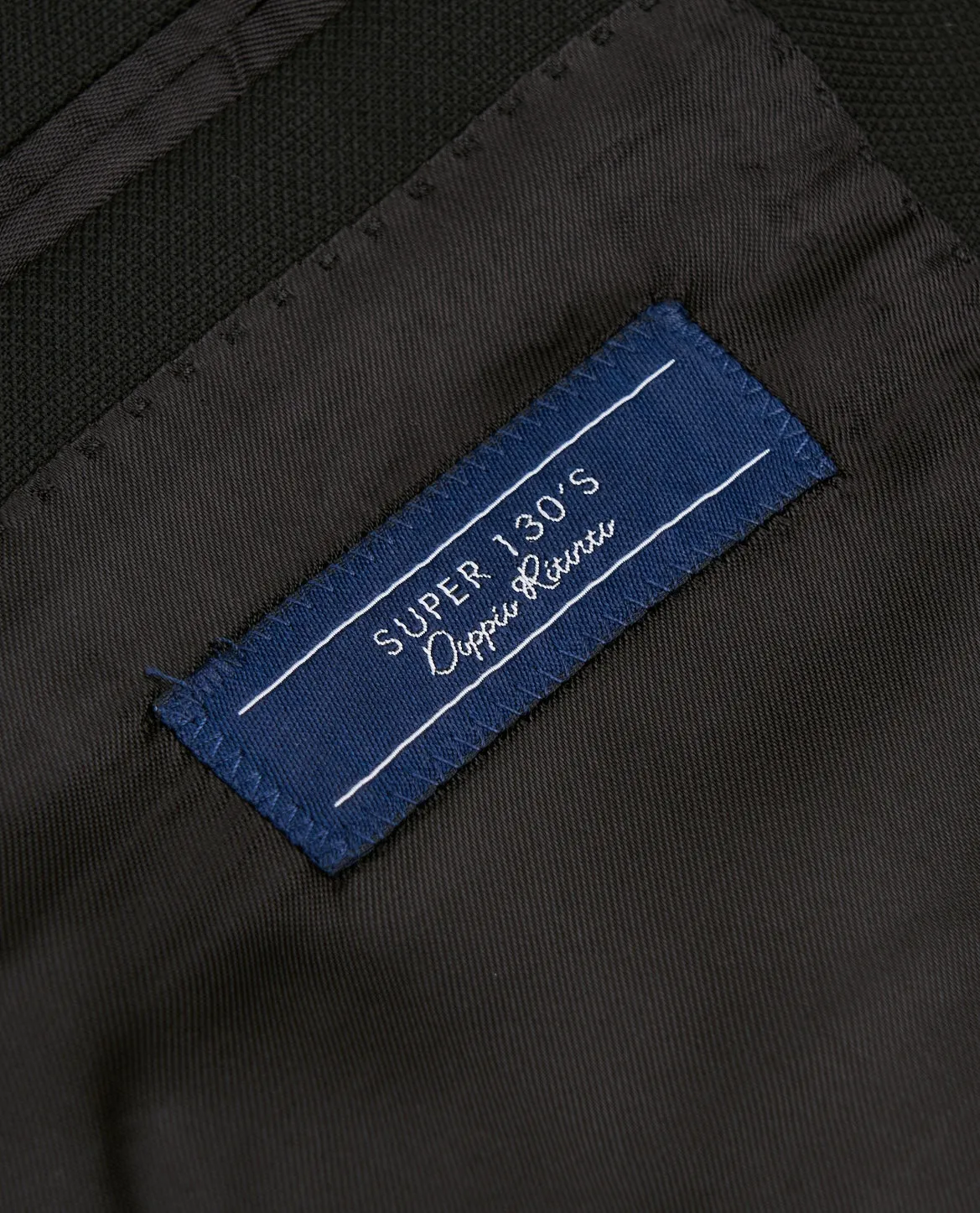 New SUITREVIEW Elmhurst Black Pure Wool Super 130s All Season DB Suit - Size 40R (Other Sizes Made To Order)