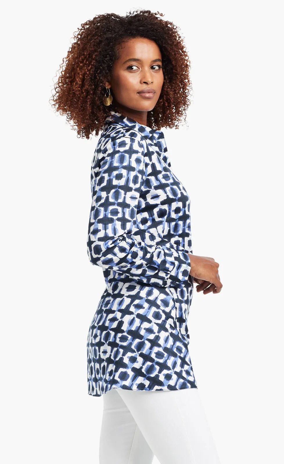 Nic Zoe Stretch Shibori Blouse
