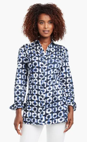 Nic Zoe Stretch Shibori Blouse