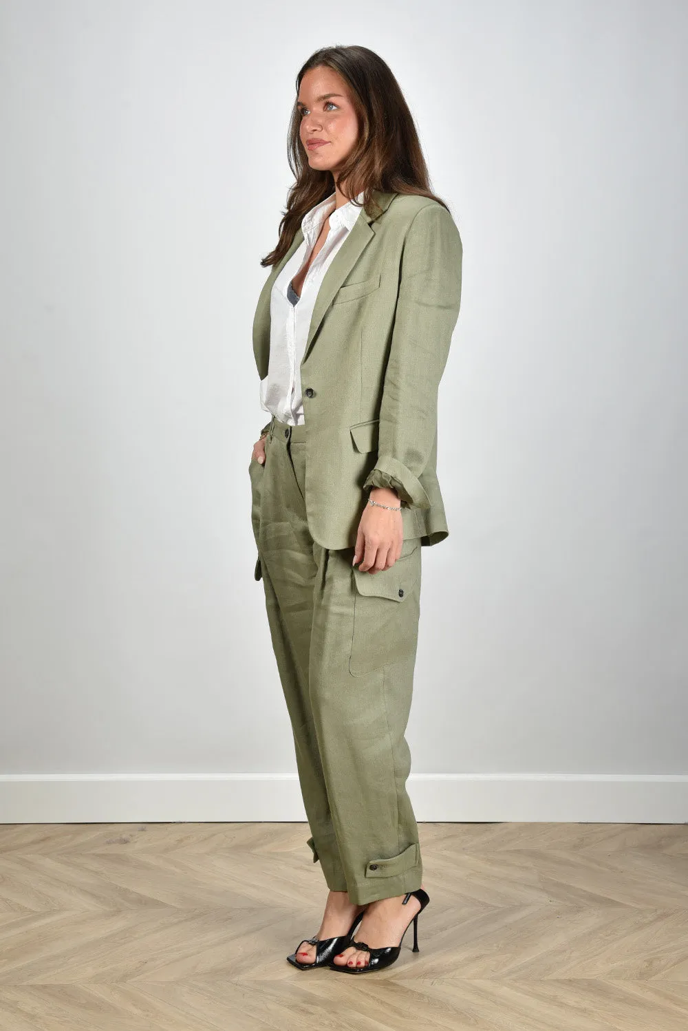 Nine In The Morning blazer Bella 9SS25-BEL19 salvia