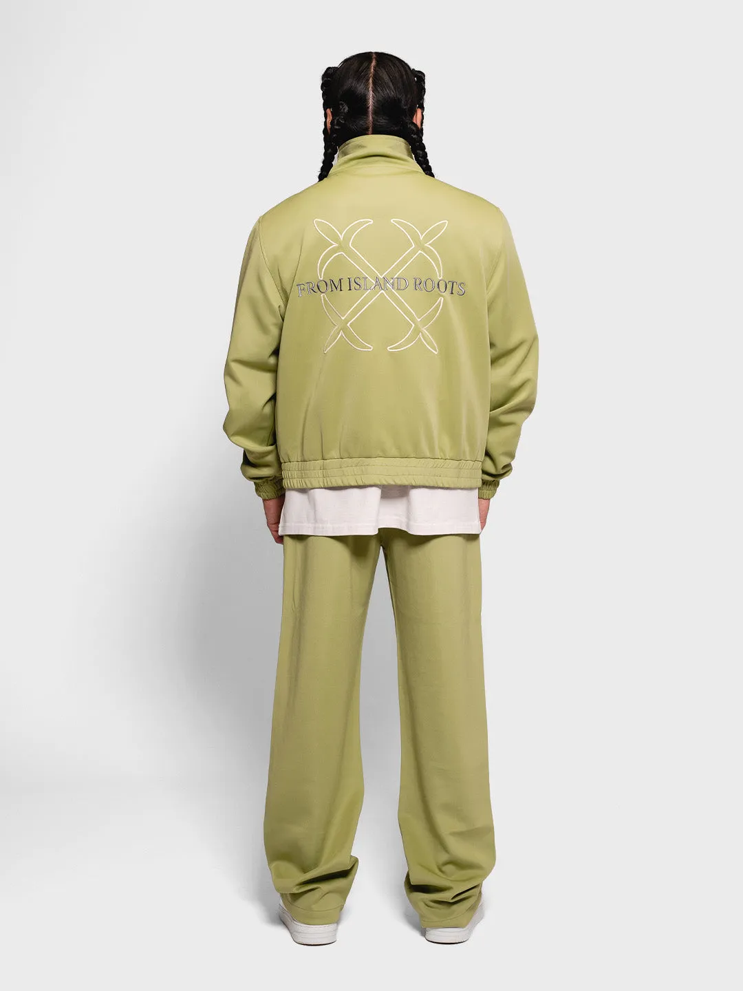 Ninetyfour From Island Roots Track Top | Green