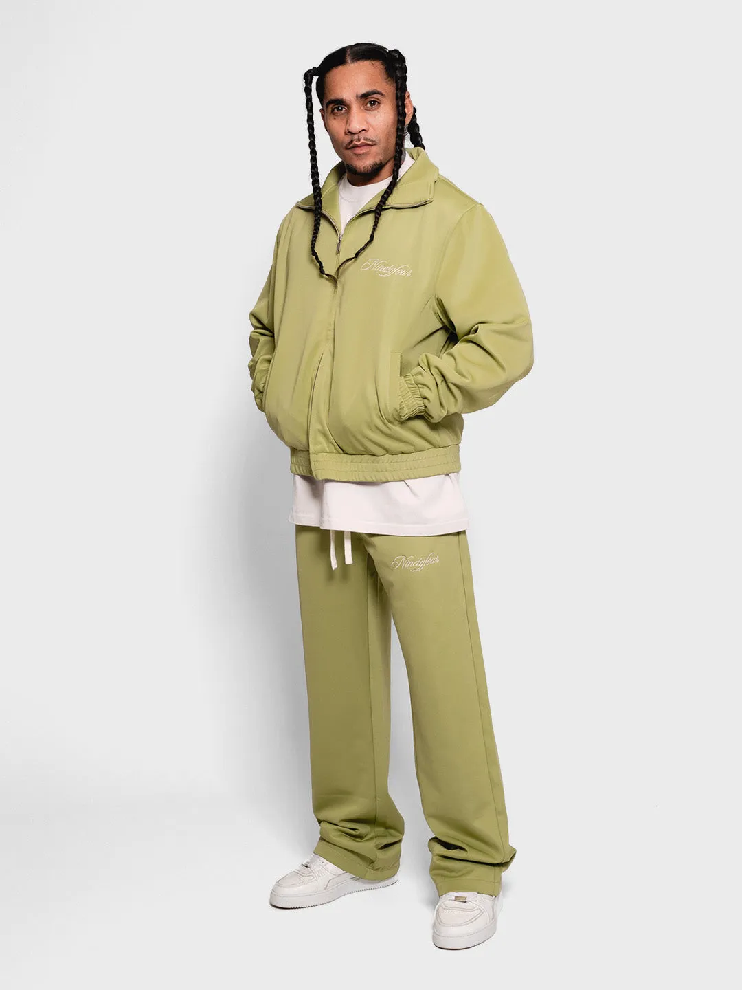 Ninetyfour From Island Roots Track Top | Green