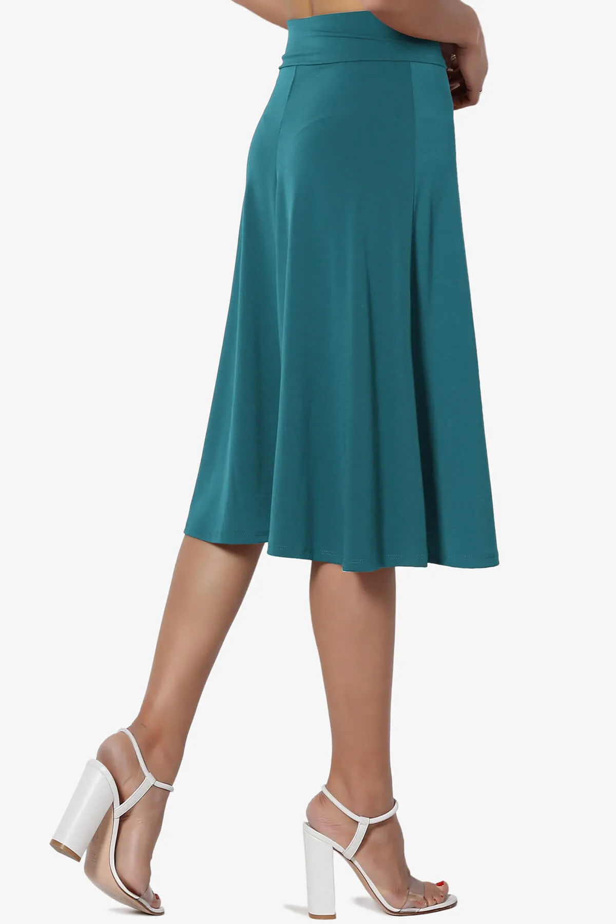 Nolan Stretch Flared Knee Skirt MORE COLORS