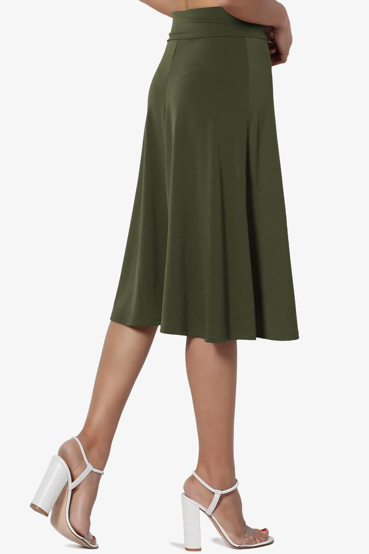 Nolan Stretch Flared Knee Skirt MORE COLORS