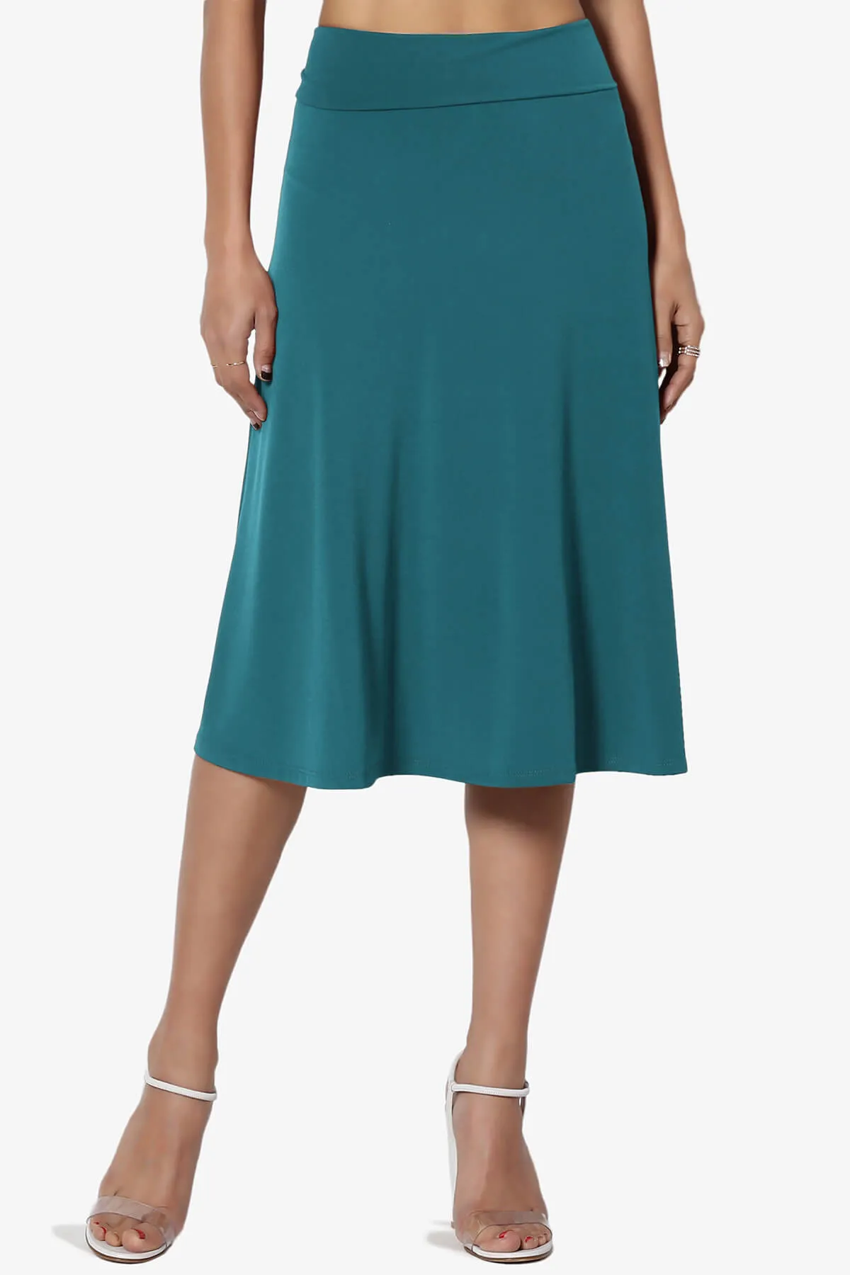 Nolan Stretch Flared Knee Skirt MORE COLORS