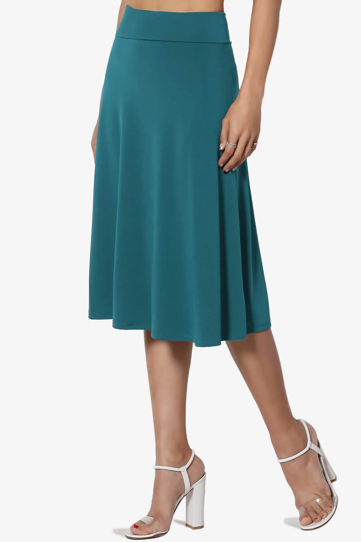 Nolan Stretch Flared Knee Skirt MORE COLORS